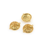 Personalized Jewelry-Exquisite Sun Moon Zircon Connector-DIY Jewelry Accessories  25x20mm