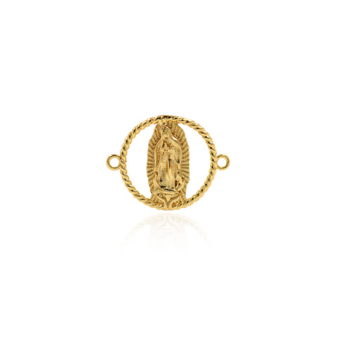 Personalized Jewelry-Exquisite Round Bodhisattva Connector-DIY Jewelry Accessories  23x18mm