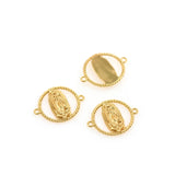 Personalized Jewelry-Exquisite Round Bodhisattva Connector-DIY Jewelry Accessories  23x18mm