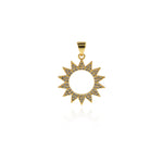 Personalized Jewelry-Exquisite Hollow Sun Pendant-DIY Jewelry Accessories  20x22mm