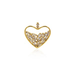 Personalized Jewelry-Exquisite Heart Shaped Zircon Pendant-Jewelry Accessories  24x22mm