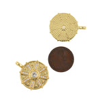 Personalized Jewelry-Round Zircon Pendant-Jewelry Accessories  21x27mm