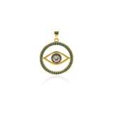 Personalized Jewelry-Round Exquisite Evil Eye Pendant-Jewelry Accessories  24x27mm