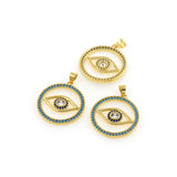 Personalized Jewelry-Round Exquisite Evil Eye Pendant-Jewelry Accessories  24x27mm