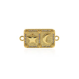 Personalized Jewelry-Rectangular Star Moon Connector-Jewelry Accessories  32x15mm
