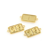 Personality Jewelry-Rectangular Micro Pavé Lock Connector-Jewelry Accessories  32x15mm