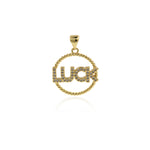 Personalized Jewelry-Micropavé Round Pendant-Jewelry Accessories  19x20mm