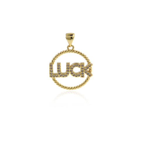 Personalized Jewelry-Micropavé Round Pendant-Jewelry Accessories  19x20mm