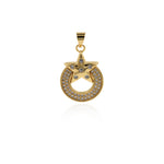 Individualism Jewelry-Round Micropavé Star Pendant-Jewelry Accessories  17x24mm