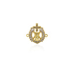 Shiny Micropavé Cross-Maria Connector-DIY Jewelry Accessories   19x18mm