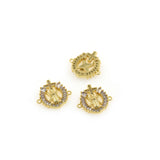 Shiny Micropavé Cross-Maria Connector-DIY Jewelry Accessories   19x18mm
