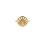Shiny Round Hollow Maria Pendant-DIY Jewelry Accessories   21x17mm