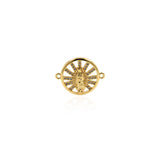Shiny Round Hollow Maria Pendant-DIY Jewelry Accessories   21x17mm