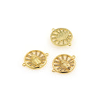 Shiny Round Hollow Maria Pendant-DIY Jewelry Accessories   21x17mm