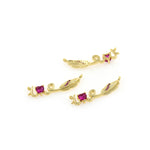 Shiny Feather Shape LOVE Connector-DIY Jewelry Accessories  30x6mm