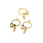 Exquisite Micropavé Hollow Skull Pendant-DIY Jewelry Accessories   26x43mm