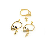 Exquisite Micropavé Hollow Skull Pendant-DIY Jewelry Accessories   26x43mm