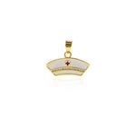 Shiny Micropavé Nurse Hat Pendant-Doctor Accessories-DIY Accessories  21x13mm