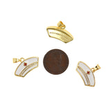 Shiny Micropavé Nurse Hat Pendant-Doctor Accessories-DIY Accessories  21x13mm