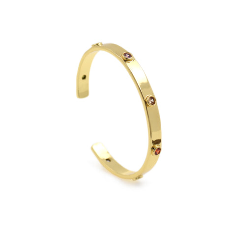 Minimalist Jewelry-Minimalist Zircon Bangle-DIY Jewelry Accessories  68x55x7mm