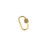 Shiny Micropave Carabiner-DIY Jewelry Making Accessories   15x9mm