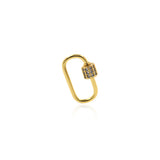 Shiny Micropave Carabiner-DIY Jewelry Making Accessories   15x9mm