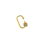 Shiny Micropave Carabiner-DIY Jewelry Making Accessories   15x9mm