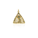 Individualism Jewelry-Exquisite Triangle Evil Eye Pendant-DIY Jewelry Accessories  21x23mm