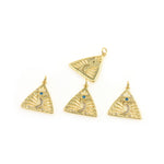 Individualism Jewelry-Exquisite Triangle Evil Eye Pendant-DIY Jewelry Accessories  21x23mm