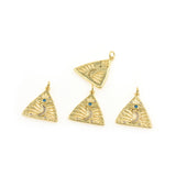 Individualism Jewelry-Exquisite Triangle Evil Eye Pendant-DIY Jewelry Accessories  21x23mm