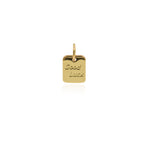 Individualism Jewelry-Rectangular Lucky Pendant-DIY Jewelry Accessories    7x9mm