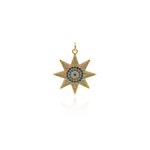 Individualism Jewelry-Micro Pavé Polaris Pendant-DIY Jewelry Accessories   24x26.5mm