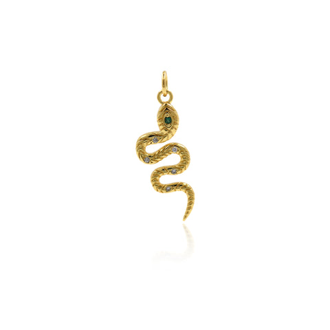 Individualism Jewelry-Exquisite Snake Zircon Pendant-DIY Jewelry Accessories   10x27mm