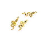 Individualism Jewelry-Exquisite Snake Zircon Pendant-DIY Jewelry Accessories   10x27mm