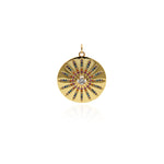 Individualism Jewelry-Exquisite Round Zircon Pendant-DIY Jewelry Accessories  25x27mm