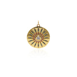 Individualism Jewelry-Exquisite Round Zircon Pendant-DIY Jewelry Accessories  25x27mm