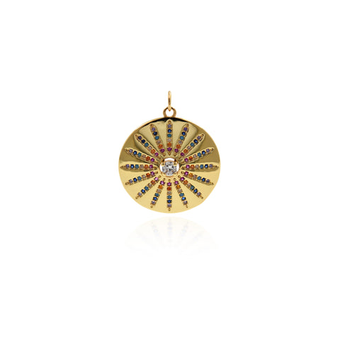 Individualism Jewelry-Exquisite Round Zircon Pendant-DIY Jewelry Accessories  25x27mm