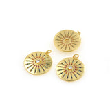 Individualism Jewelry-Exquisite Round Zircon Pendant-DIY Jewelry Accessories  25x27mm