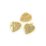 Individualism Jewelry-Exquisite Micropavé Heart Pendant-DIY Jewelry Accessories   20x22mm