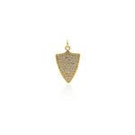 Individualism Jewelry-Exquisite Micropavé Shield Pendant-DIY Jewelry Accessories   15x24mm