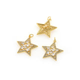 Individualism Jewelry-Exquisite Micropavé Star Pendant-DIY Jewelry Accessories   24x26mm
