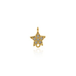 Individualism Jewelry-Exquisite Star Zircon Connector-DIY Jewelry Accessories  7.5x10mm
