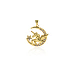 Individualism Jewelry-Exquisite Micropavé Unicorn Pendant-DIY Jewelry Accessories   25x27mm