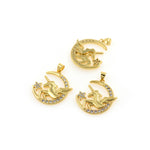 Individualism Jewelry-Exquisite Micropavé Unicorn Pendant-DIY Jewelry Accessories   25x27mm