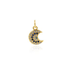 Individualism Jewelry-Micropavé Moon Pendant-DIY Jewelry Accessories   9x12mm
