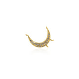 Individualism Jewelry-Micro Pavé Moon Connector-DIY Jewelry Accessories   17x15mm