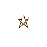 Individualism Jewelry-Micropavé Star Pendant-DIY Jewelry Accessories  18.5x22mm