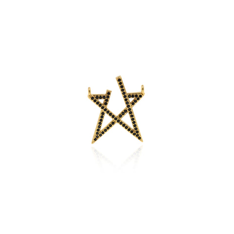 Individualism Jewelry-Micropavé Star Pendant-DIY Jewelry Accessories  18.5x22mm
