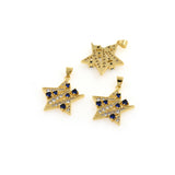 Individualism Jewelry-Exquisite Micropavé Star Pendant-DIY Jewelry Accessories   24x25mm
