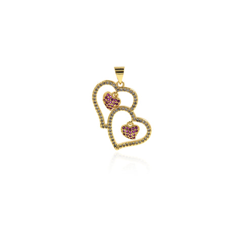Exquisite Hollow Peach Heart Pendant-Individualism Jewelry   24x23mm